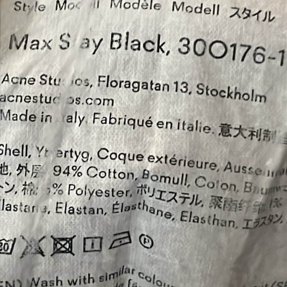 Acne Studios Bla Konst Max Stay Black Slim Fit Denim Jeans - Picture 3 of 9